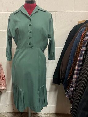 Green Vintage Shirtwaist Dress